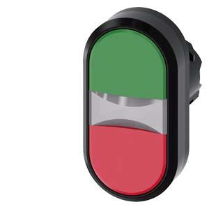 TWIN BUTTON, MOM, GREEN/RED