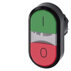 TWIN BUTTON, MOM, GREEN/RED