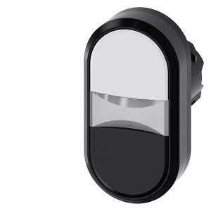 TWIN BUTTON, MOM, WHITE/BLACK