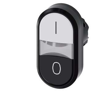 TWIN BUTTON, MOM, WHITE/BLACK