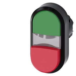 TWIN BUTTON, MOM, GREEN/RED
