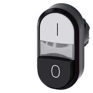 TWIN BUTTON, MOM, WHITE/BLACK