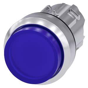 ILLUMINATED PUSHBUTTON, MOM, BLU, RAISED