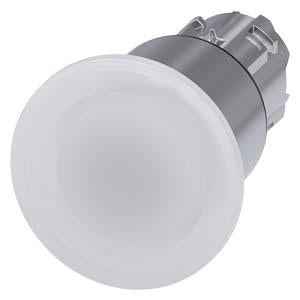 ILLUM PUSHBUTTON,MOM, WHT, MH CAP 40MM