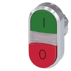 TWIN BUTTON, MOM, GREEN/RED