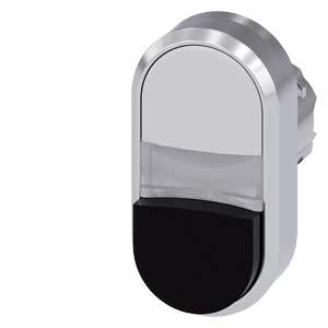 TWIN BUTTON, MOM, WHITE/BLACK