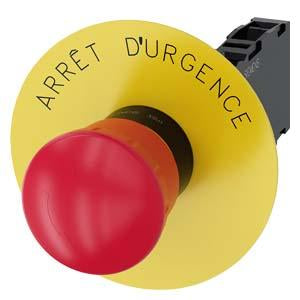 EM. STOP MUSHROOM PUSHBUTTON. 40MM. RED