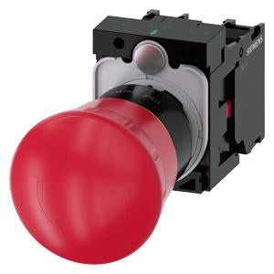 EM. STOP MUSHROOM PUSHBUTTON. 40MM. RED