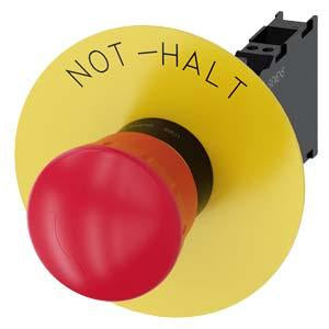 EM. STOP MUSHROOM PUSHBUTTON. 40MM. RED
