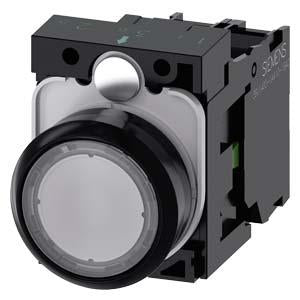 ILLUMINATED PUSHBUTTON, MOM, CLR, FLUSH