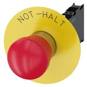 EM. STOP MUSHROOM PUSHBUTTON. 40MM. RED