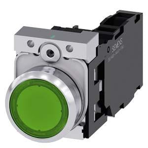ILLUMINATED PUSHBUTTON. GREEN