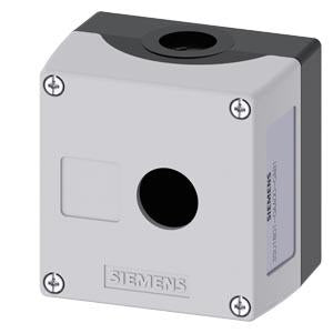 ENC PLASTIC,GREY TOP, 1 HOLE, 22MM,EMPTY