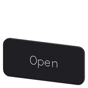 INSCR. LABEL, BLACK 12.5 X 27MM, OPEN