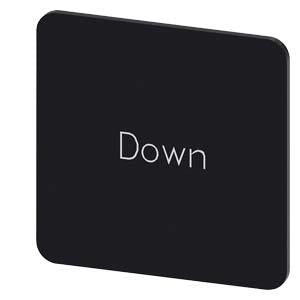 INSCR. LABEL, BLACK 27 X 27MM, DOWN