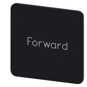 INSCR. LABEL, BLACK 27 X 27MM, FORWARD