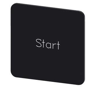 INSCR. LABEL, BLACK 27 X 27MM, START