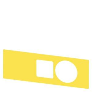 BACKING PLATE YLW WITH RECESS F. LABEL