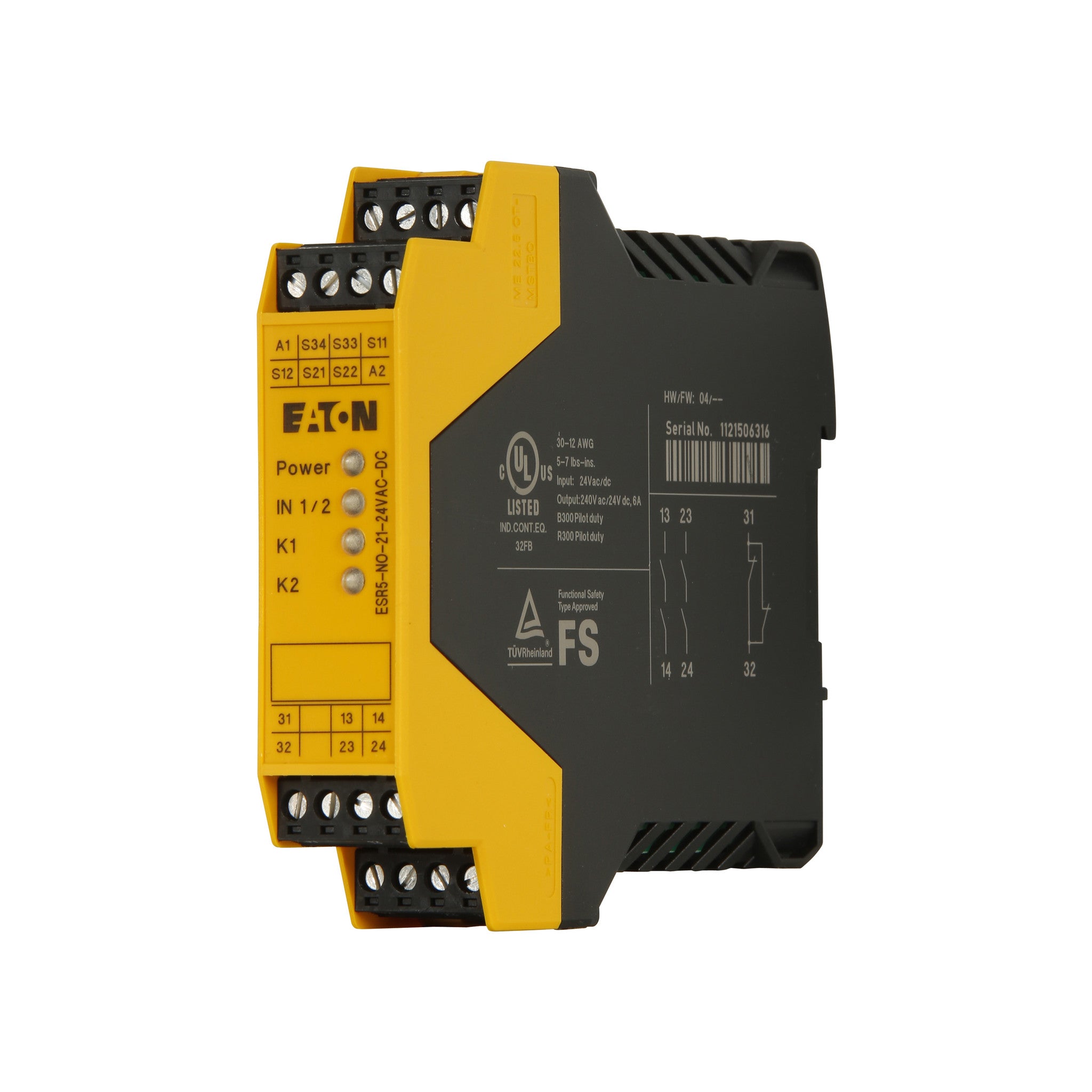 SAFETY RELAY DUAL-CHANNEL 24VA