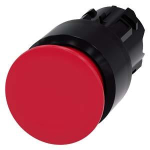 PUSHBUTTON, PUSH PULL RED, MH CAP O30MM