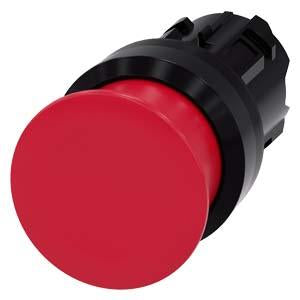 PUSHBUTTON, MOM, RED, MH CAP O30MM