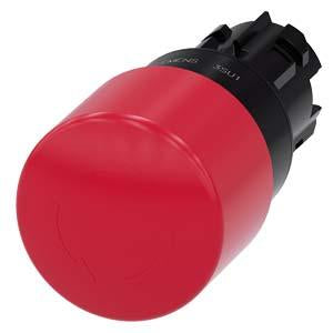 EM. STOP MUSHROOM PUSHBUTTON. 40MM. RED