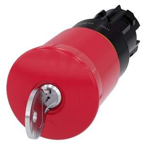 EMERG-STOP, PUSH PULL RED MH CAP 40MM