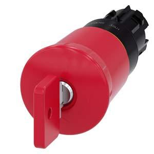 EMERG-STOP,KEY RELEASE RED MH CAP 40MM