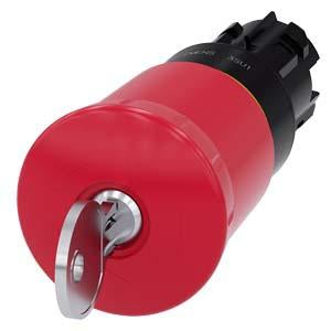 EMERG-STOP, PUSH PULL RED MH CAP 40MM