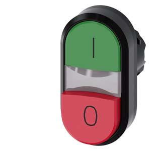 ENC PLASTIC, 2-PUSHBUTTONS, GREEN, RED