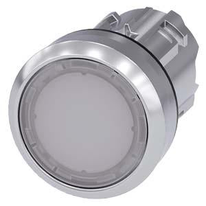 ILLUMINATED PUSHBUTTON, MTND, WHT, FLUSH