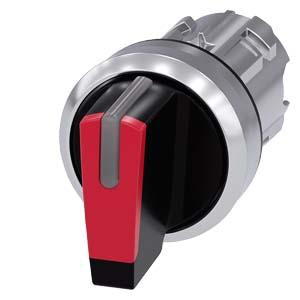 SELECTOR SWITCH,22MM RND,SHINY,RED,3POS