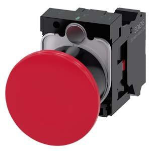 PUSHBUTTON, PUSH PULL RED, MH CAP 40MM