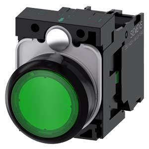 INDICATOR LIGHT, GREEN, SMOOTH LENS