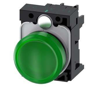 INDICATOR LIGHT, LED GREEN 24V AC/DC