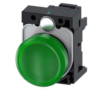 INDICATOR LIGHT, LED GREEN 24V AC/DC