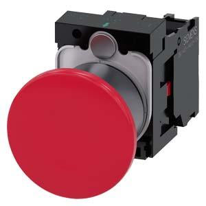 PUSHBUTTON, PUSH PULL RED, MH CAP 40MM