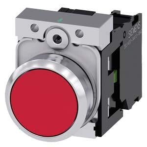 PUSHBUTTON, MOM, RED, FLUSH