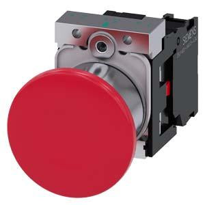 PUSHBUTTON, PUSH PULL RED, MH CAP O40MM