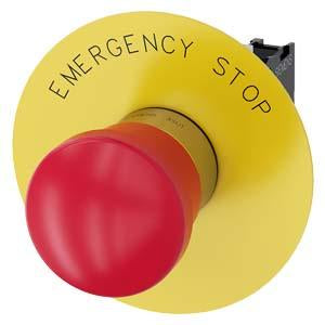 EMERG-STOP, PUSH PULL RED MH CAP 40MM