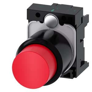 PUSHBUTTON, MOM, RED, FLUSH