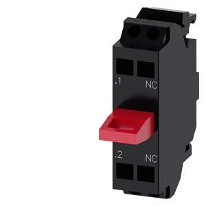 CONTACT BLOCK, 1NC W/CAGE CLAMP FRNT PLT