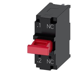 CONTACT BLOCK, 1NC W/CAGE CLAMP FRNT PLT