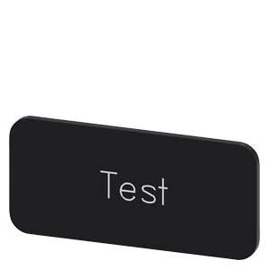 INSCR. LABEL, BLACK 12.5 X 27MM, TEST