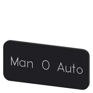 INSCR. LABEL,BLACK 12.5X27MM, MAN O AUTO