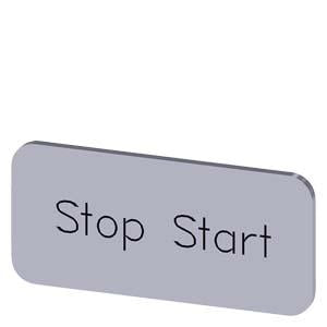 INSCR. LABEL,SILV 12.5 X 27MM,STOP START