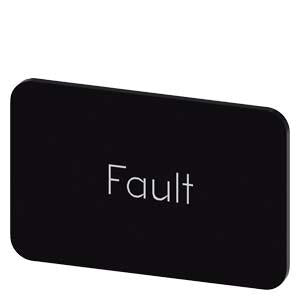 INSCR. LABEL, BLACK 17.5 X 27MM, FAULT