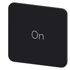 INSCR. LABEL, BLACK 22 X 22MM, ON