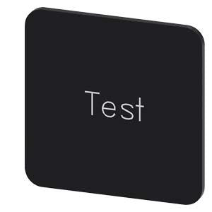 INSCR. LABEL, BLACK 22 X 22MM, TEST