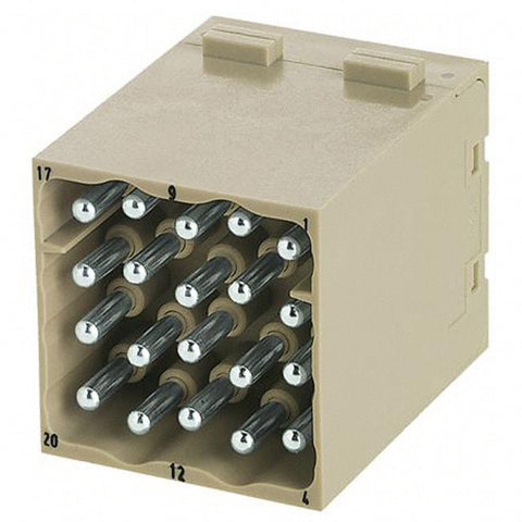 Serie S-M 16/20 Male crimp 20P 16A 400V